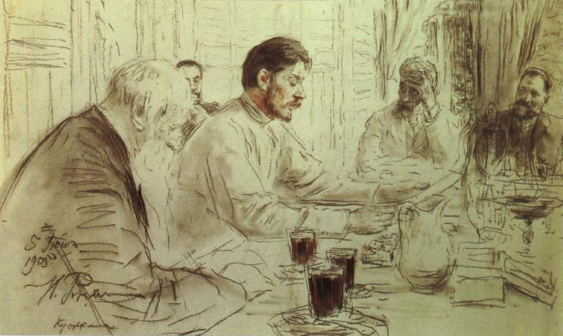 Ilya Repin Repin-s  pencil sketch